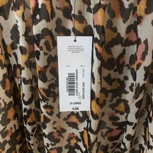 Leopard tank style blouse